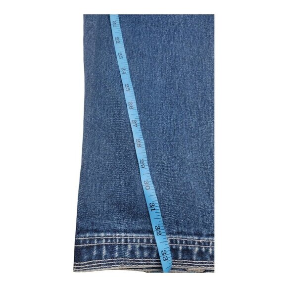 VTG FUBU JEANS Men 34x34 2000s Y2K Carpenter Baggy Logo Hip Hop Heavy Distressed - Picture 5 of 10